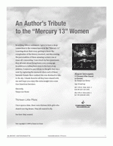 An Author's Tribute to the Mercury 13 Women