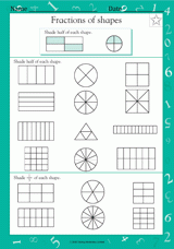 Fractions of Shapes II (Grade 2)
