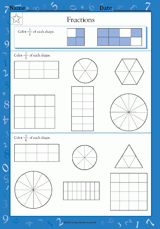 Fractions of Shapes II (Grade 4)