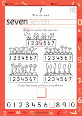 Write the Word "Seven"