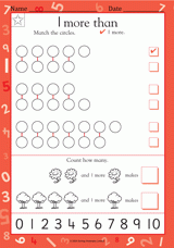 3 More Than - Kindergarten Math Practice Worksheet - TeacherVision
