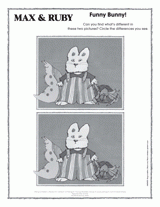 Max & Ruby What's Different? Visual Discrimination Activity