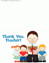 "Thank You, Teacher" Card for Male Teacher