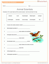 Animal Scientists Quiz