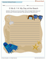 5 Ws & 1 H: My Day at the Beach