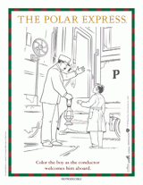 The Polar Express Coloring Page: The Conductor