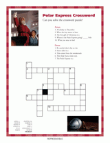 The Polar Express Printable Crossword Puzzle