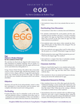 Egg: Nature's Perfect Package Educator's Guide