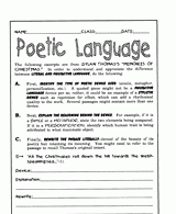 poetry worksheets grade 8