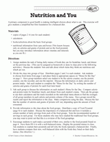 Health & Nutrition (Grades 4-9) Printables Slideshow