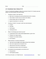 U.S. Constitution Quiz: Articles IV-VII