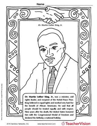 Martin Luther King Jr. Coloring Page for Children