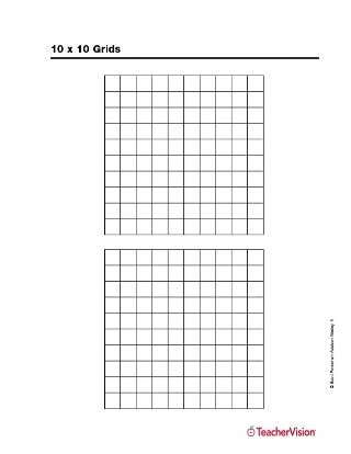 10 x 10 Grids Graphic Organizer for Math