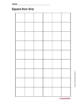 Square Inch Grid Printable for K-8 Math