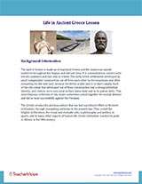 Life in Greece Background Information Cover Image