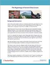 The Beginnings of Ancient China Background Information Cover Image