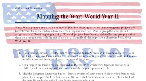 Mapping World War II Activities and Projects