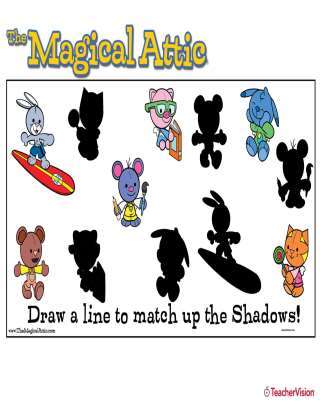 Magical Attic Match the Shadows Puzzle Activity