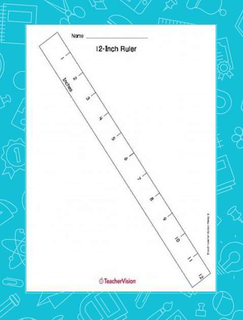 Printable 12-inch ruler for measurement