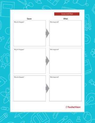ELA Graphic Organizer Cause and Effect