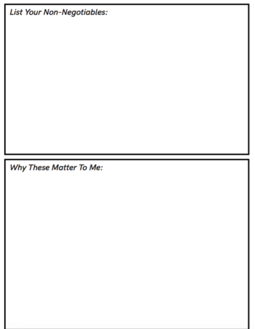 Non Negotiables for Teachers