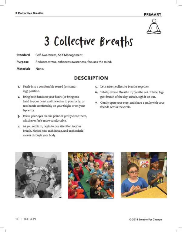A breathing exercise to focus students 