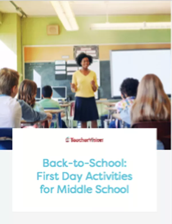 A First Day Of School Activities Packet For Middle School Students
