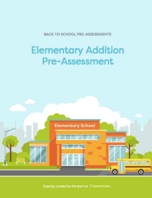 Elementary Addition Diagnostic Pre-Assessment 