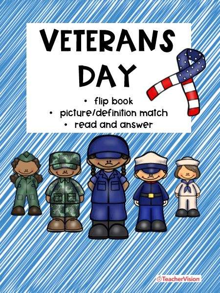 Veterans Day classroom activities for 1st through 4th grade