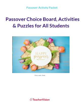 Passover Choice Board and Activities Packet