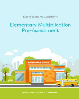 Elementary Multiplication Diagnostic Pre-Assessment 