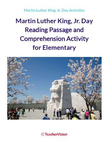 Martin Luther King, Jr. Reading Comprehension Activity