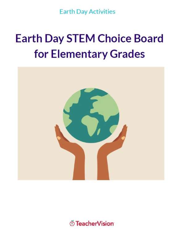 Earth Day STEM Choice Board for Elementary Grades