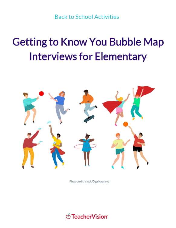 Getting to Know You Bubble Map Interviews for Elementary