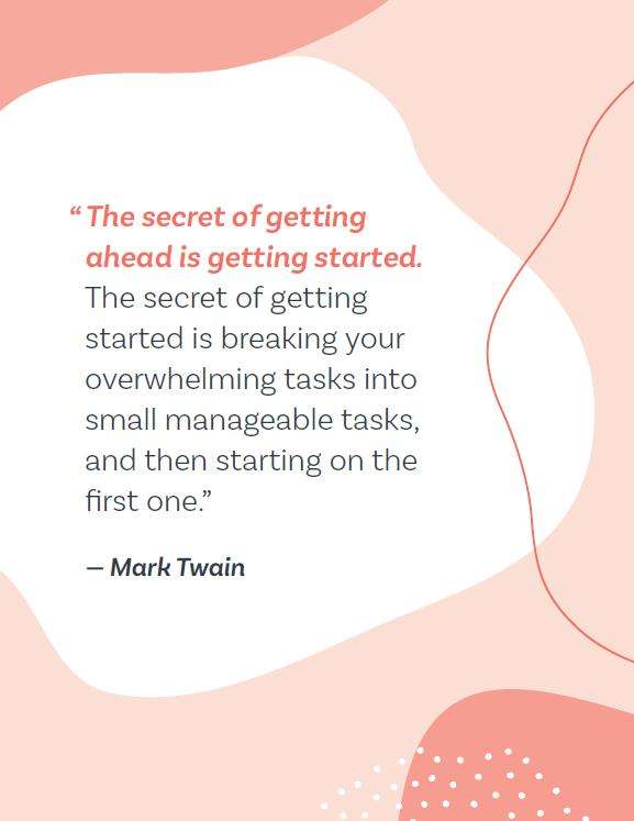 Mark Twain: The Secret to Getting Ahead - Printable Quote Poster
