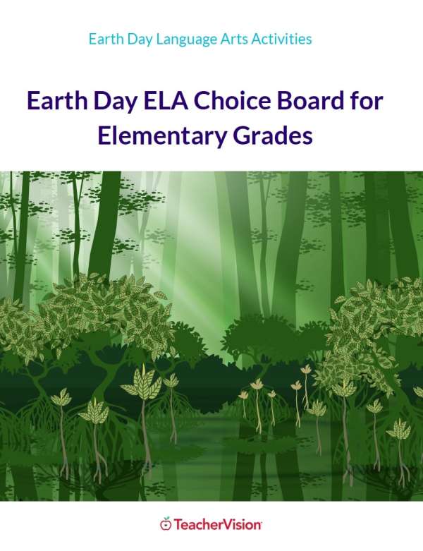 Earth Day Choice Board for Elementary School