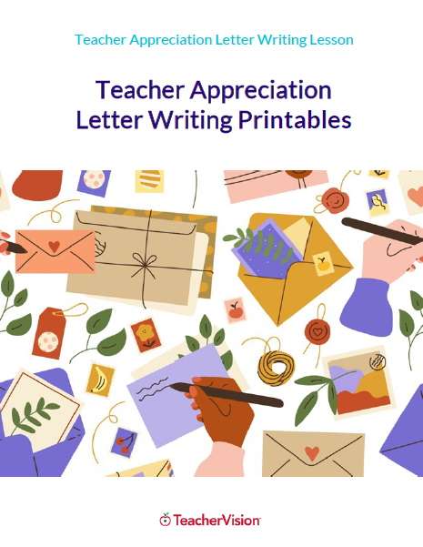 Teacher appreciation letter-writing support and templates