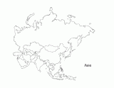 Outline Map of Asia