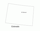 Colorado State Map with Capital