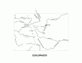 Colorado State Map with Physiography