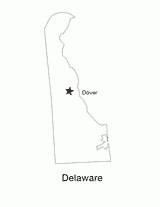 Delaware State Map with Capital
