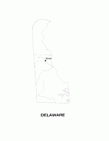 Delaware State Map with Physiography