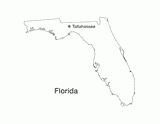 Florida State Map with Capital