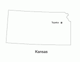 Kansas State Map with Capital
