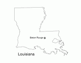 Louisiana State Map with Capital