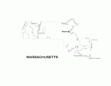 Massachusetts State Map with Physiography