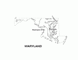 Maryland State Map with Physiography