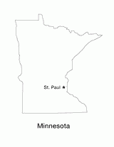 Minnesota State Map with Capital