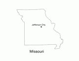 Missouri State Map with Capital
