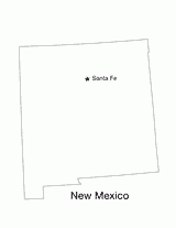 New Mexico State Map with Capital
